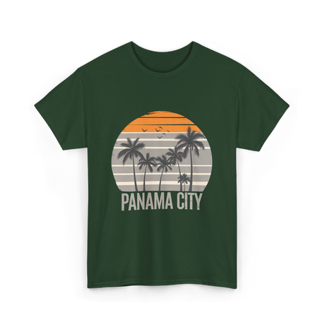 Panama City Beach Vacation T-Shirt - Forest Green