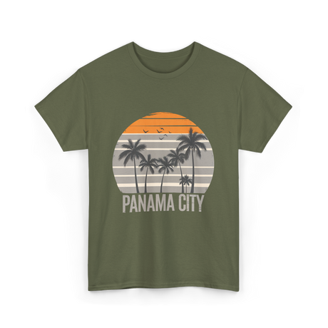 Panama City Beach Vacation T-Shirt - Military Green