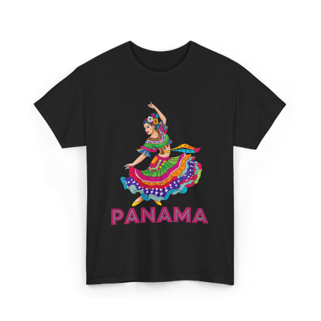 Panama Cultural Dancing Panama T-Shirt - Black