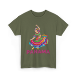 Panama Cultural Dancing Panama T-Shirt - Military Green