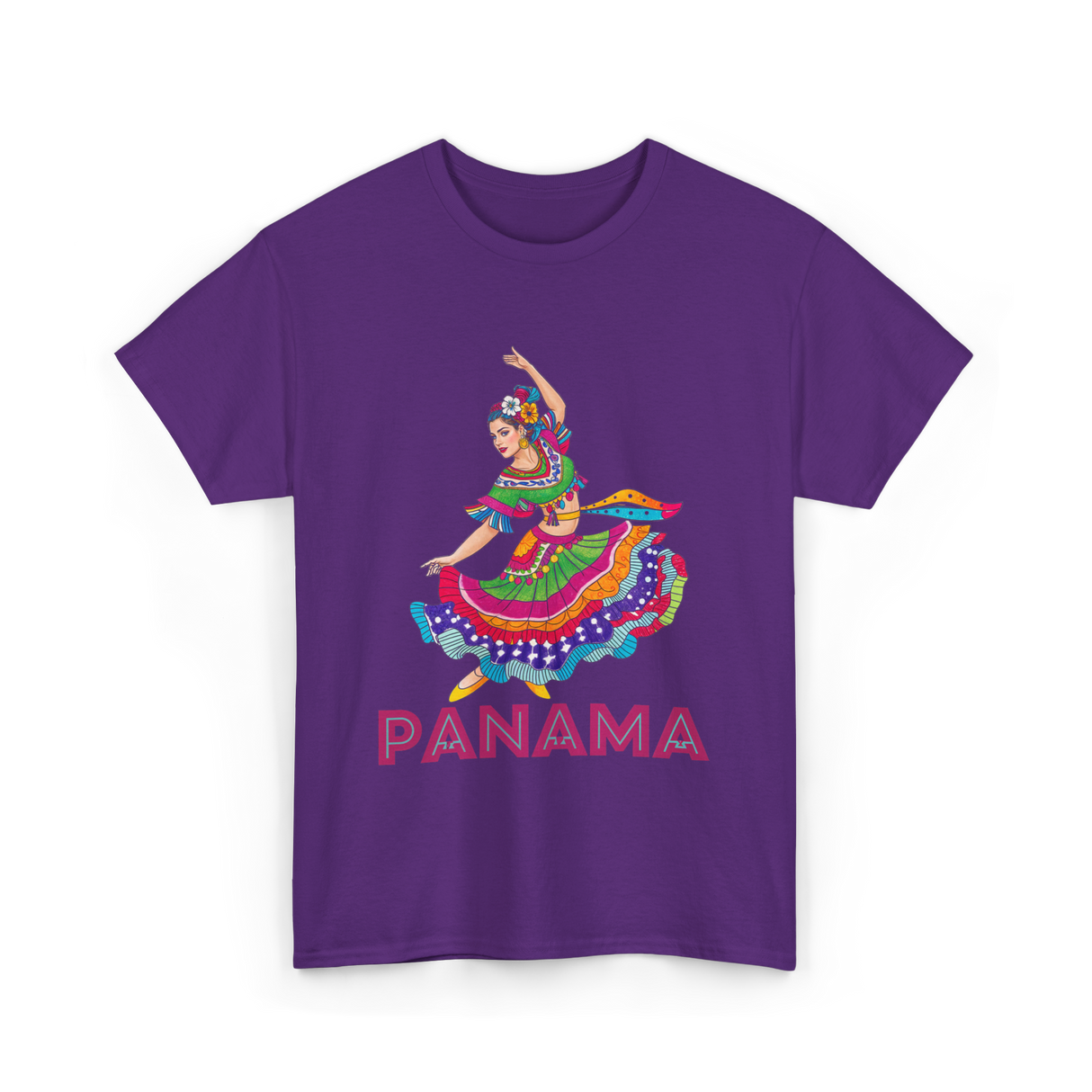 Panama Cultural Dancing Panama T-Shirt - Purple