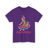 Panama Cultural Dancing Panama T-Shirt - Purple