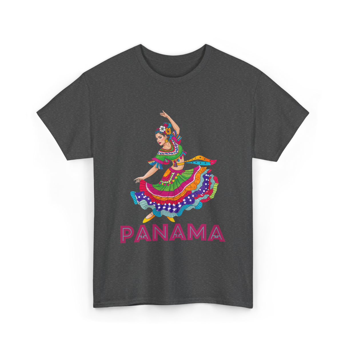 Panama Cultural Dancing Panama T-Shirt - Dark Heather