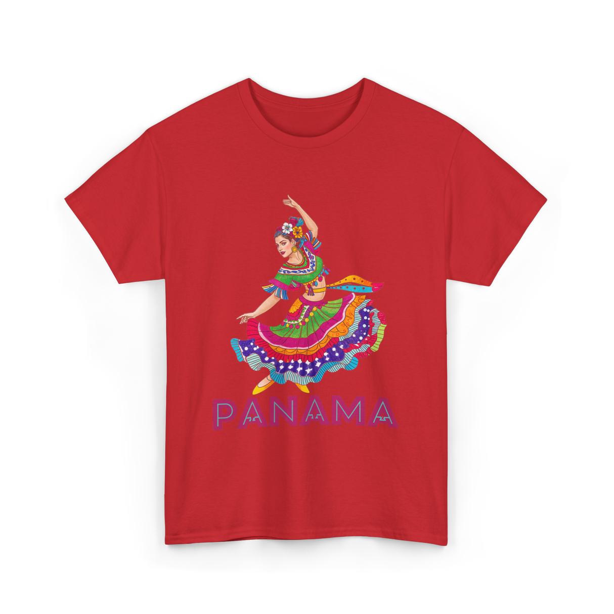 Panama Cultural Dancing Panama T-Shirt - Red