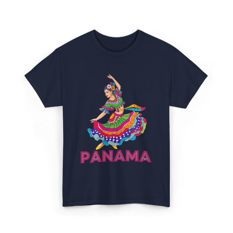 Panama Cultural Dancing Panama T-Shirt - Navy