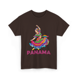 Panama Cultural Dancing Panama T-Shirt - Dark Chocolate