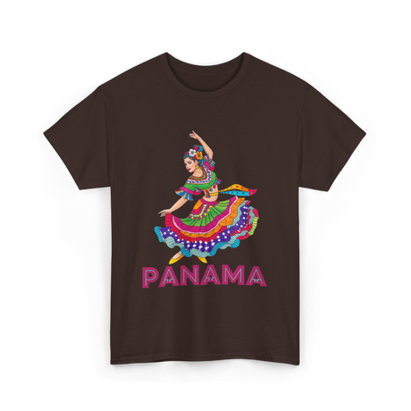 Panama Cultural Dancing Panama T-Shirt - Dark Chocolate