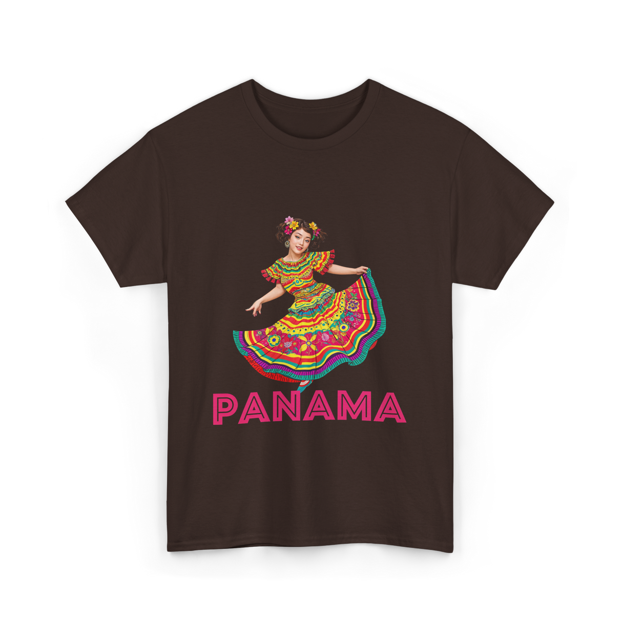 Panama Cultural Pride Panama T-Shirt - Dark Chocolate