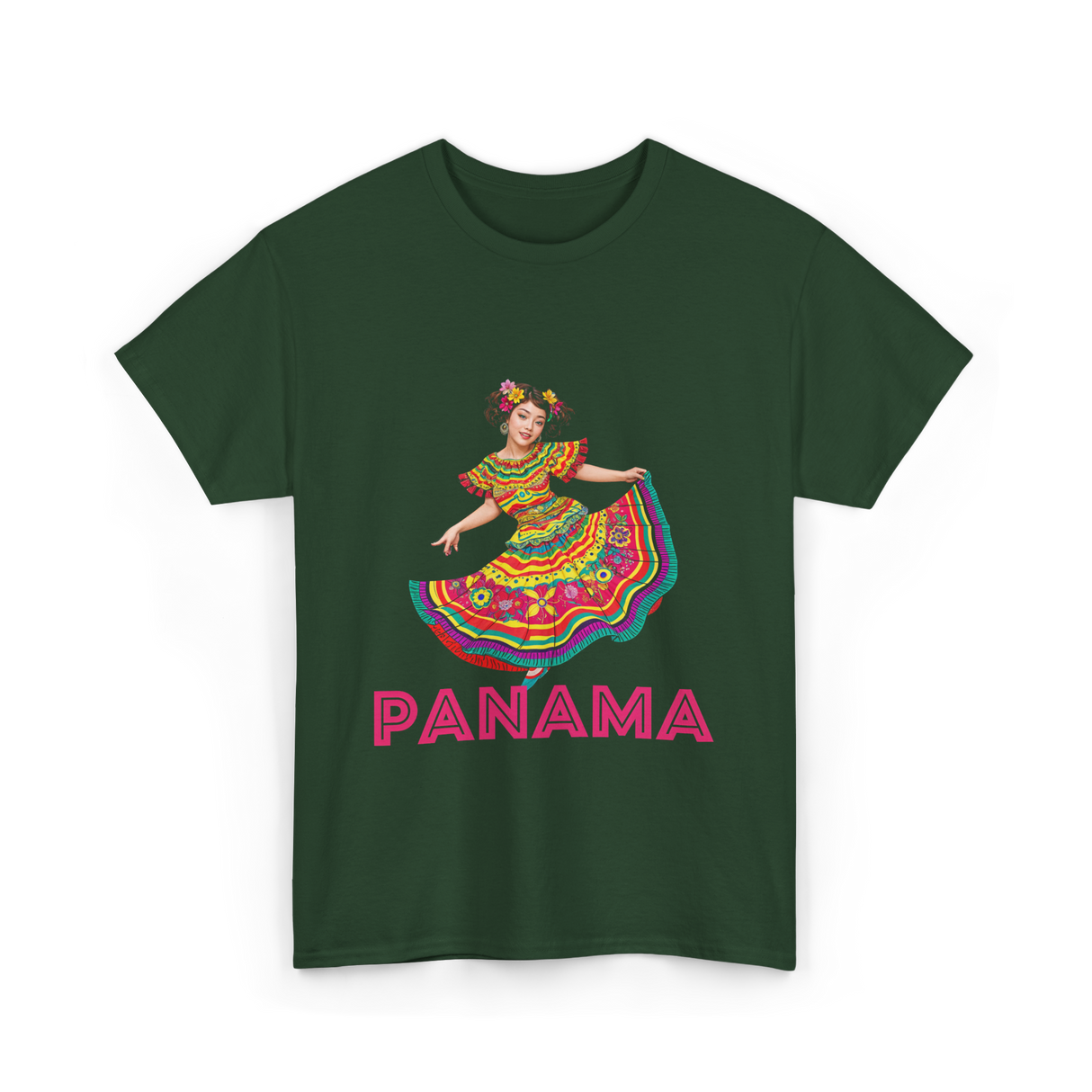 Panama Cultural Pride Panama T-Shirt - Forest Green