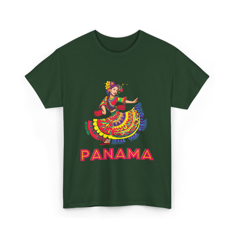 Panama Dance Colorful Culture T-Shirt - Forest Green