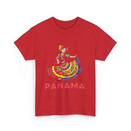 Panama Dance Colorful Culture T-Shirt - Red