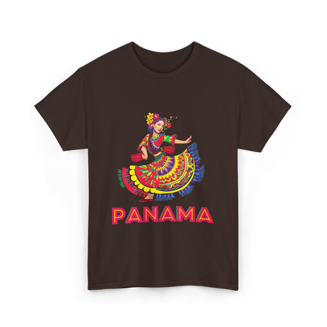 Panama Dance Colorful Culture T-Shirt - Dark Chocolate