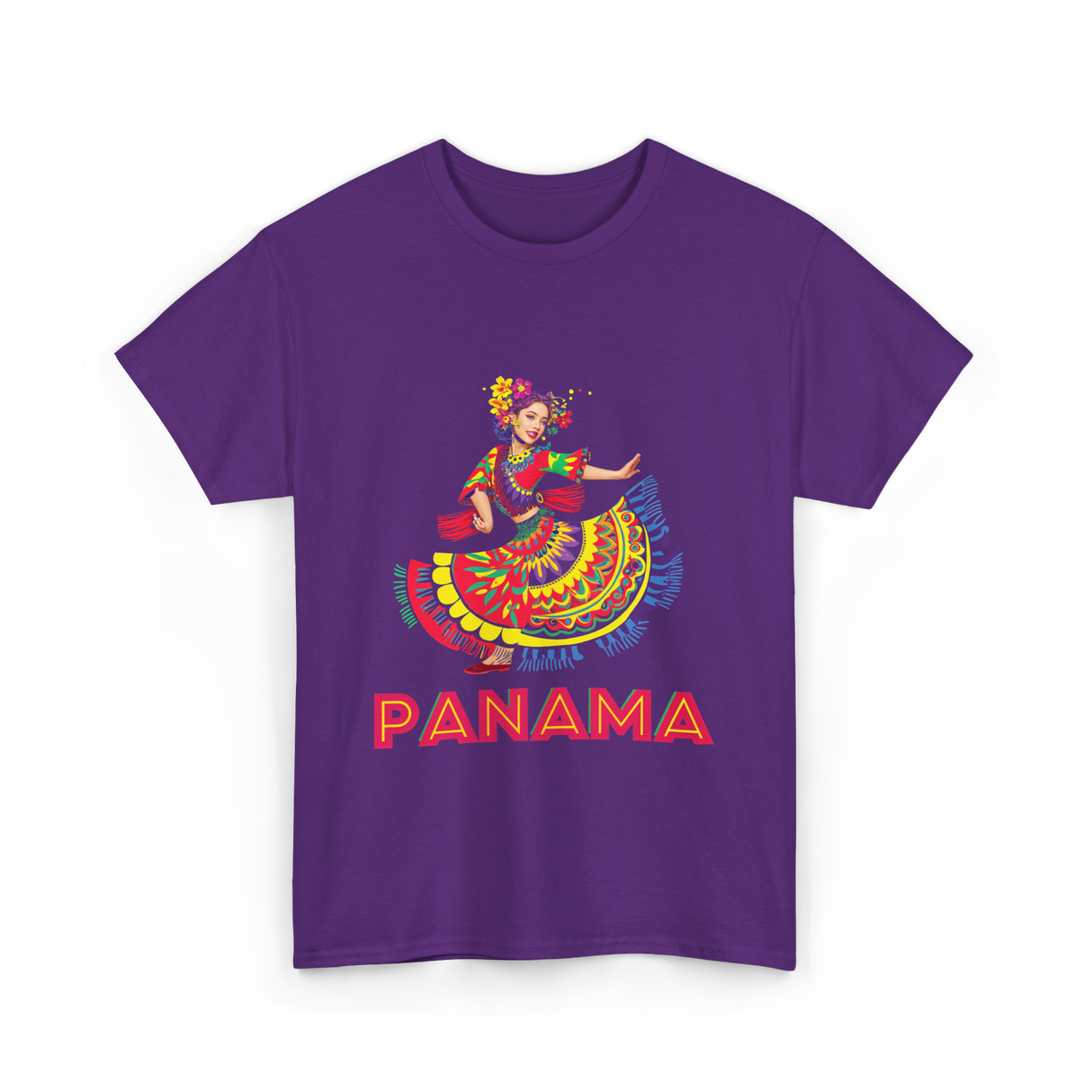 Panama Dance Colorful Culture T-Shirt - Purple