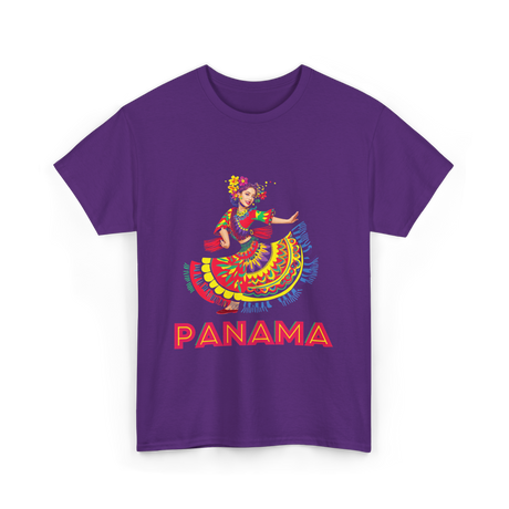 Panama Dance Colorful Culture T-Shirt - Purple