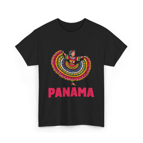 Panama Dance Culture Folk Art T-Shirt - Black