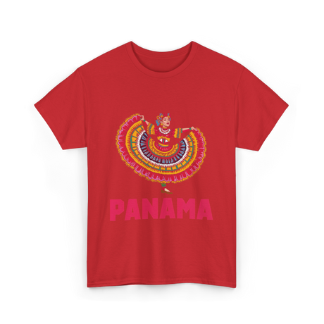 Panama Dance Culture Folk Art T-Shirt - Red