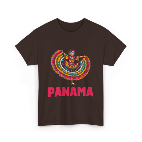 Panama Dance Culture Folk Art T-Shirt - Dark Chocolate