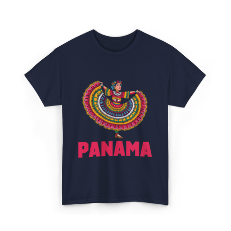 Panama Dance Culture Folk Art T-Shirt - Navy