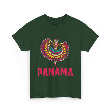 Panama Dance Culture Heritage T-Shirt - Forest Green