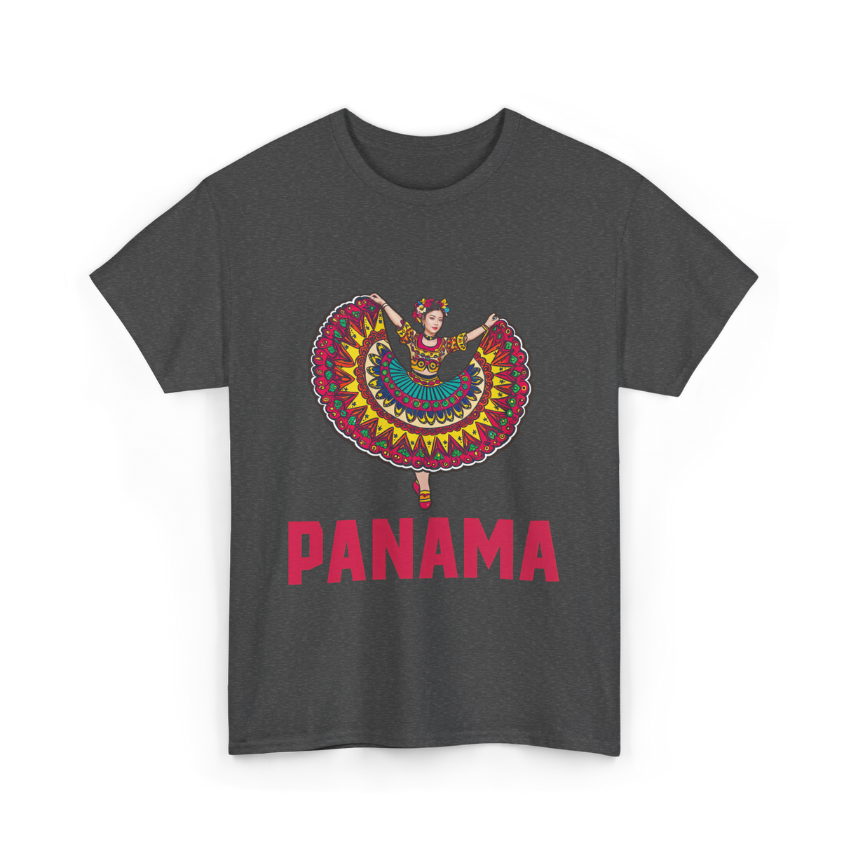 Panama Dance Culture Heritage T-Shirt - Dark Heather