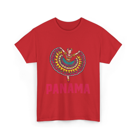 Panama Dance Culture Heritage T-Shirt - Red
