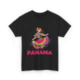 Panama Dance Girl Culture Panama T-Shirt - Black