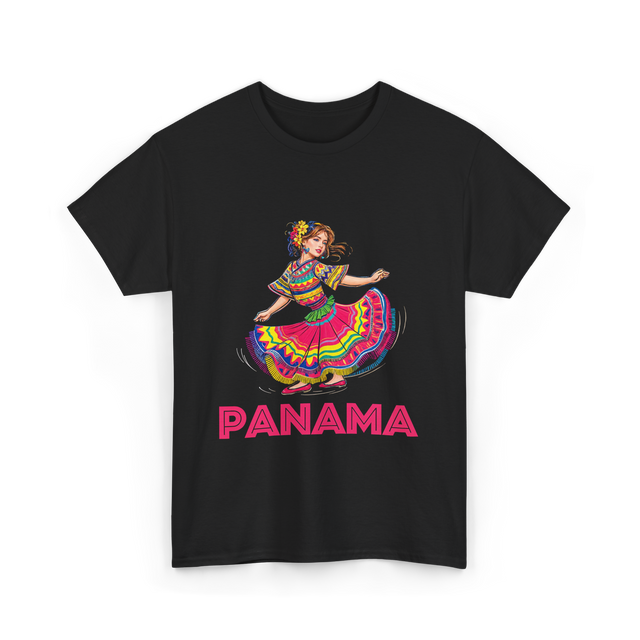 Panama Dance Girl Culture Panama T-Shirt - Black