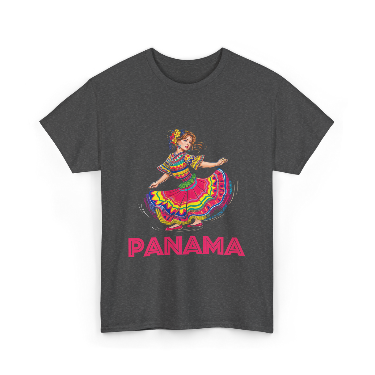 Panama Dance Girl Culture Panama T-Shirt - Dark Heather