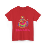 Panama Dance Girl Culture Panama T-Shirt - Red