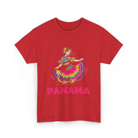 Panama Dance Girl Culture Panama T-Shirt - Red