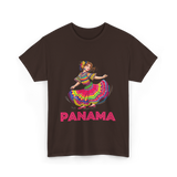 Panama Dance Girl Culture Panama T-Shirt - Dark Chocolate