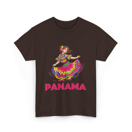 Panama Dance Girl Culture Panama T-Shirt - Dark Chocolate