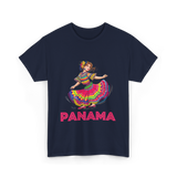 Panama Dance Girl Culture Panama T-Shirt - Navy