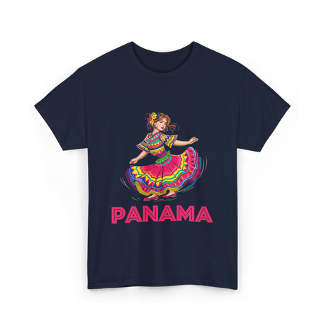 Panama Dance Girl Culture Panama T-Shirt - Navy