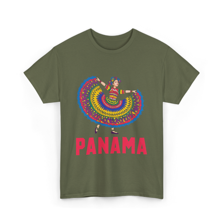 Panama Dancing Culture Panama T-Shirt - Military Green