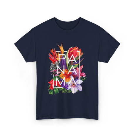 Panama Flowers Panamanian Pride T-Shirt - Navy