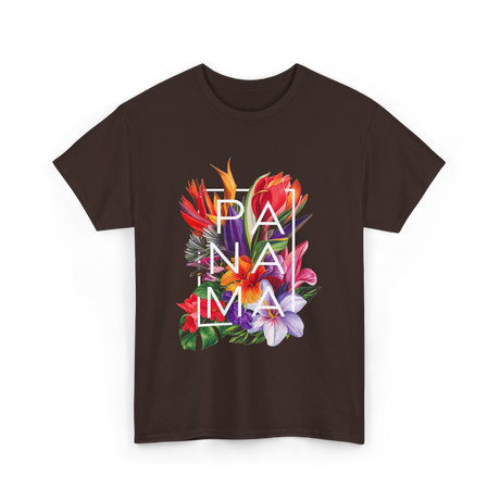 Panama Flowers Panamanian Pride T-Shirt - Dark Chocolate