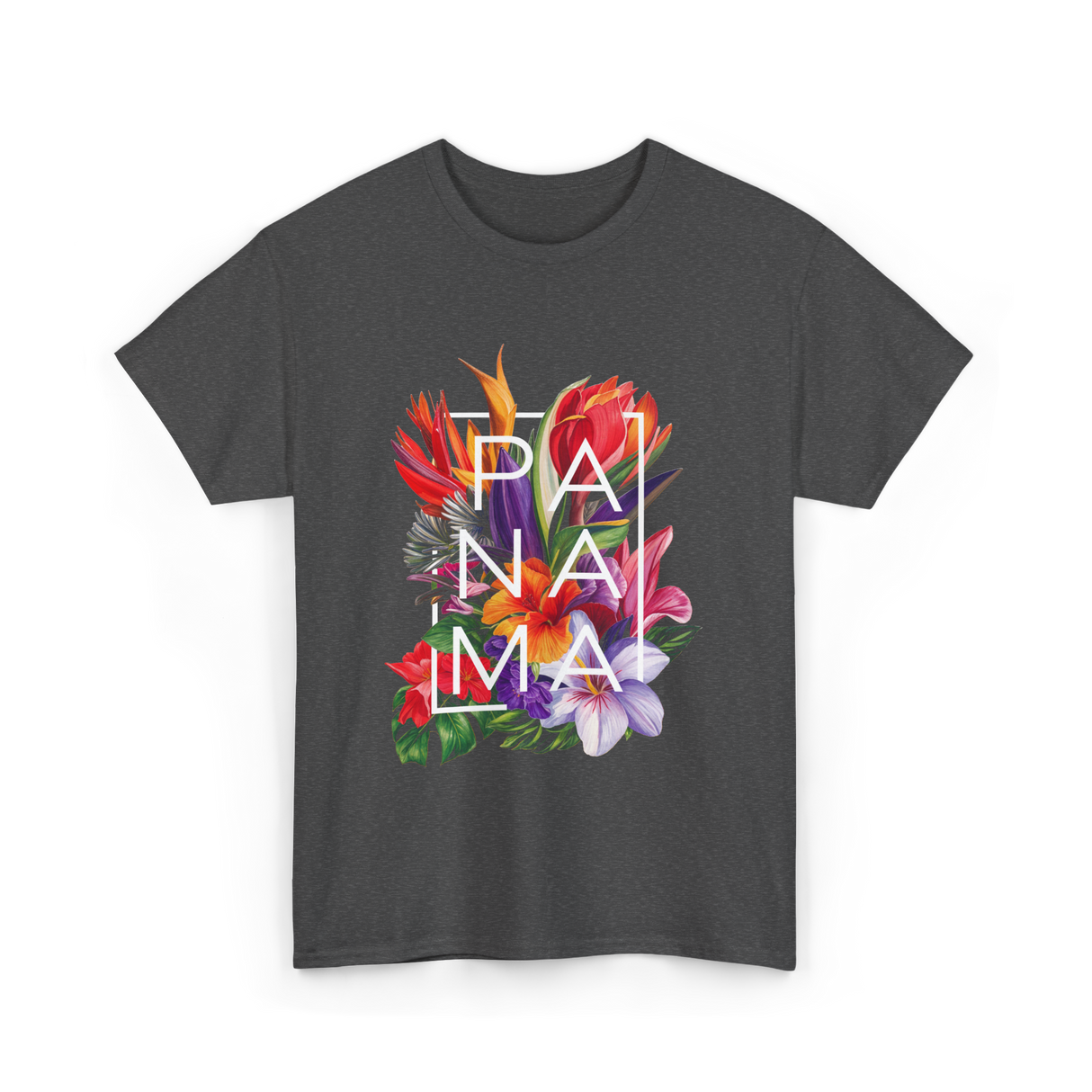 Panama Flowers Panamanian Pride T-Shirt - Dark Heather