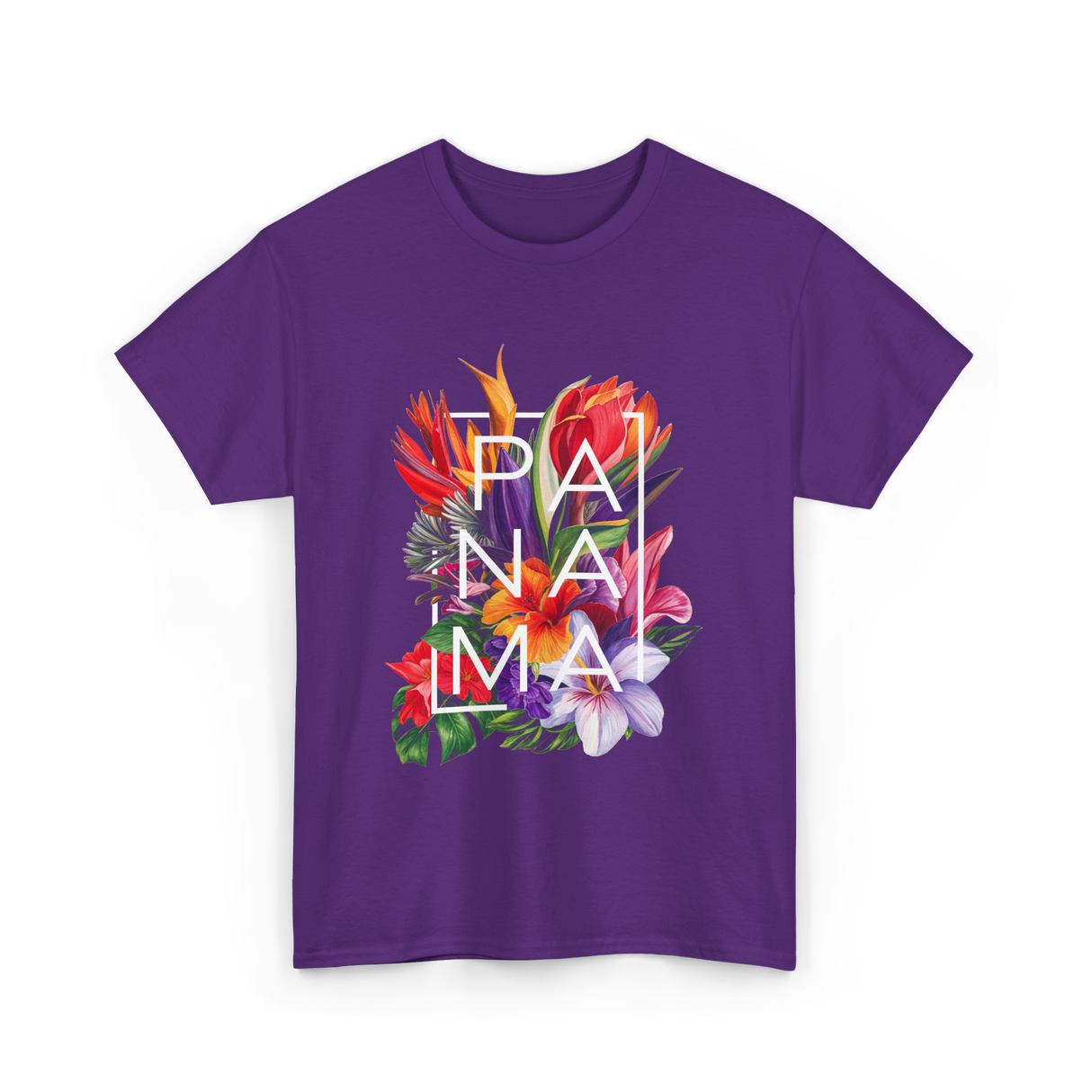 Panama Flowers Panamanian Pride T-Shirt - Purple