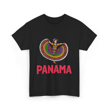 Panama Traditional Dance Culture Heritage T-Shirt - Black