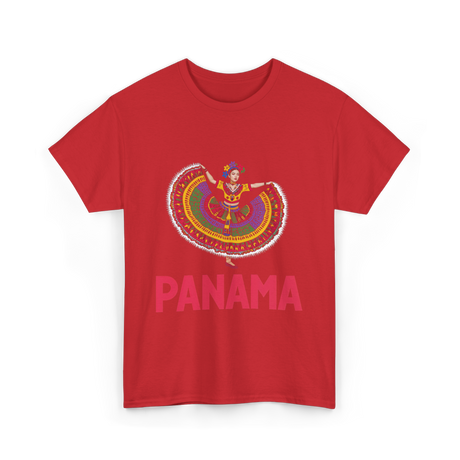 Panama Traditional Dance Culture Heritage T-Shirt - Red