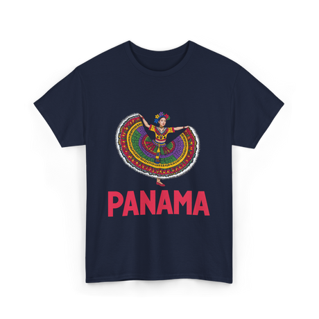 Panama Traditional Dance Culture Heritage T-Shirt - Navy
