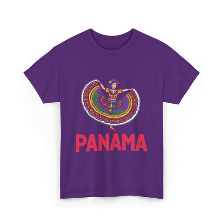 Panama Traditional Dance Culture Heritage T-Shirt - Purple