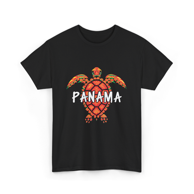 Panama Turtle Tribal Wildlife T-Shirt - Black