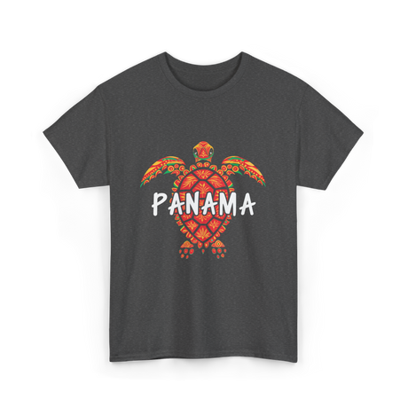 Panama Turtle Tribal Wildlife T-Shirt - Dark Heather