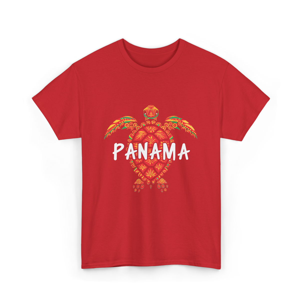 Panama Turtle Tribal Wildlife T-Shirt - Red