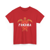 Panama Turtle Tribal Wildlife T-Shirt - Red