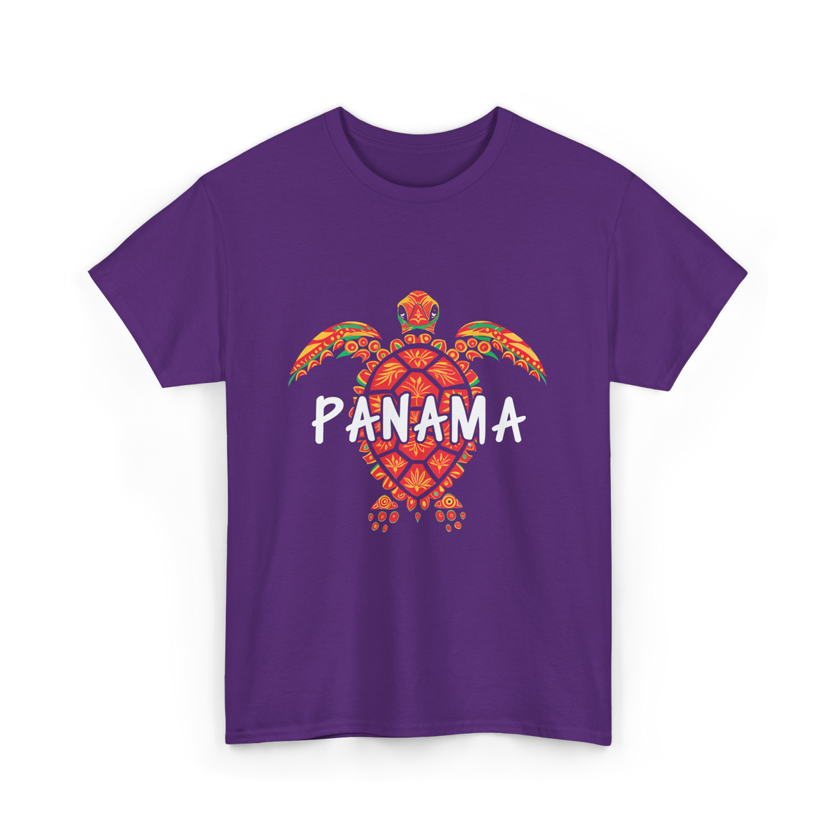 Panama Turtle Tribal Wildlife T-Shirt - Purple