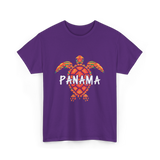 Panama Turtle Tribal Wildlife T-Shirt - Purple