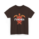 Panama Turtle Tribal Wildlife T-Shirt - Dark Chocolate